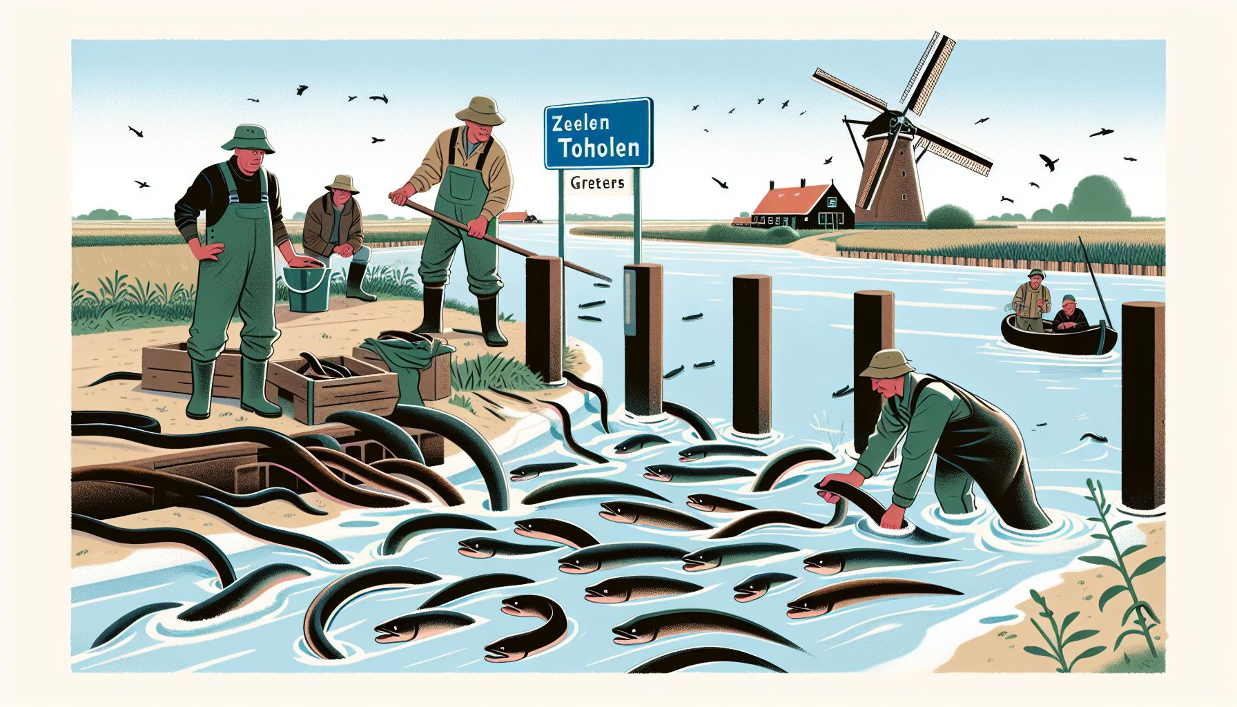 thoolse vissers helpen palingen naar de sargassozee